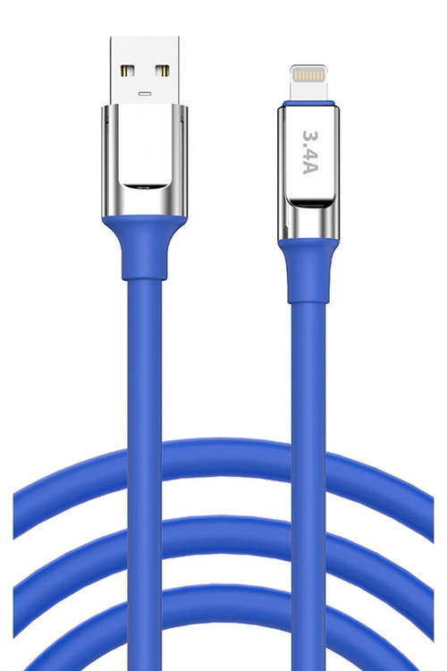 Apple İphone 11 Şarj Kablosu 3.4A Lightning - Sc64L-Mavi