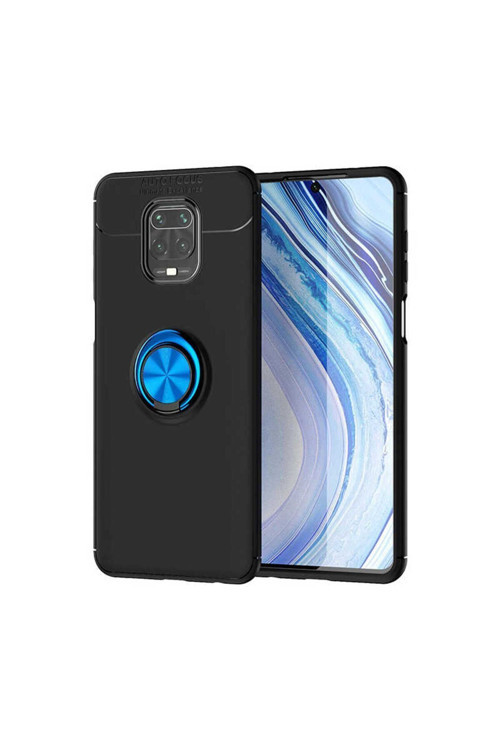 Xiaomi Redmi Note 9 Pro Kılıf Ravel Yüzüklü Standlı Silikon Kapak