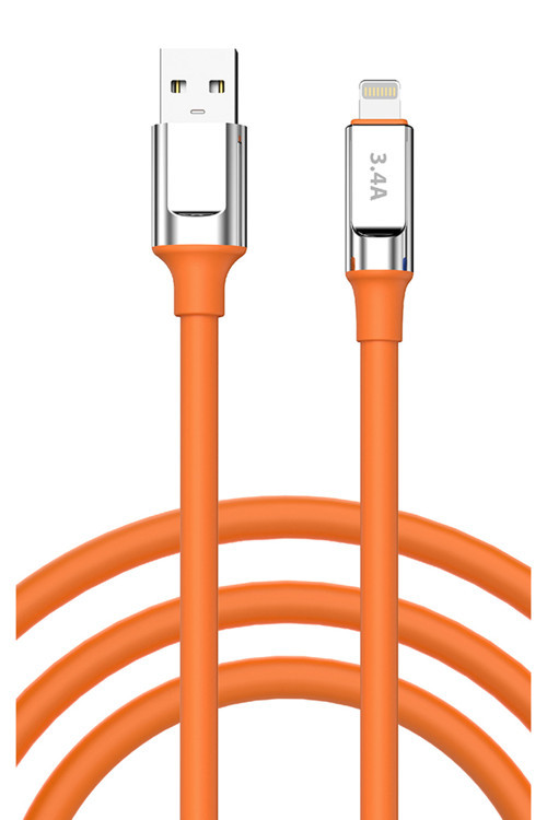 Apple İphone 6 Plus Şarj Kablosu 3.4A Lightning - Sc64L-Turuncu