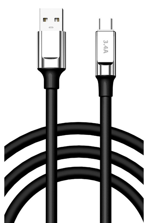 Xiaomi 12 Şarj Kablosu Type C 3.4A Hızlı Şarj - Sc65T-Siyah
