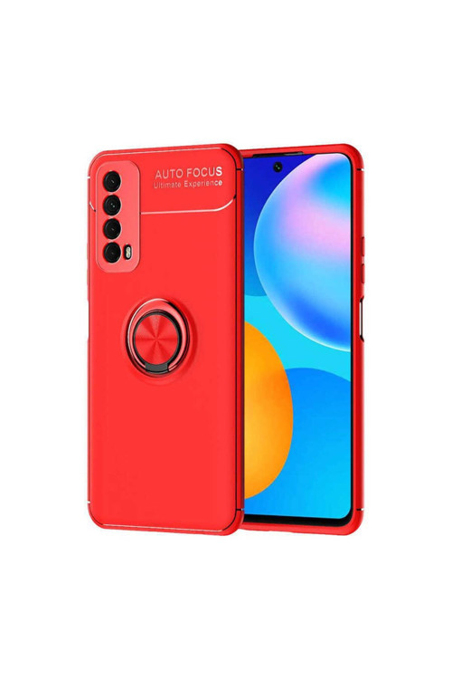 Huawei P Smart 2021 Kılıf Ravel Yüzüklü Silikon Kapak