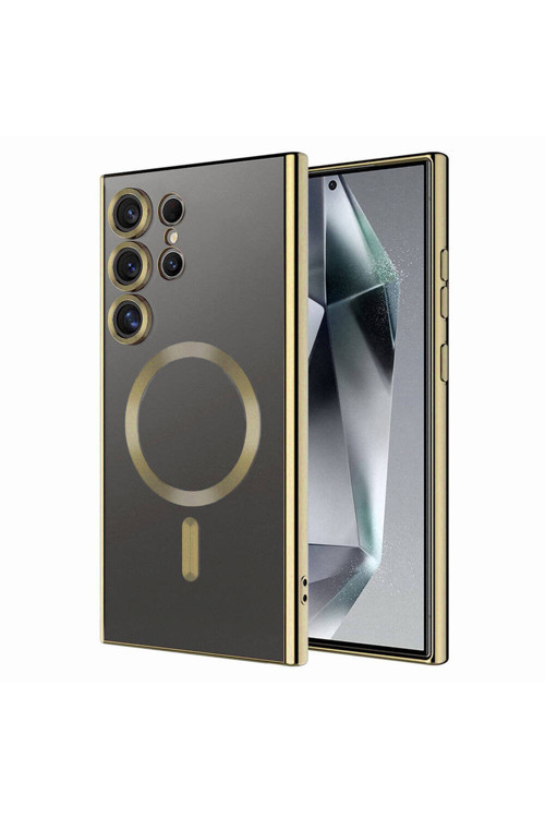 Samsung Galaxy S24 Ultra Kılıf Şeffaf Renkli Kenar Silikon Zr-Demre
