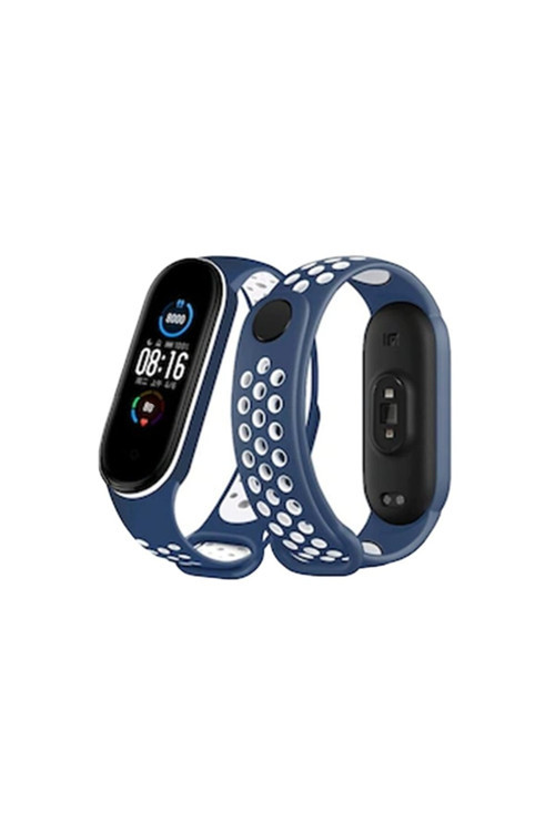 Xiaomi Mi Band 6 Uyumlu Silikon Delikli Spor Kordon Azn-Delikli
