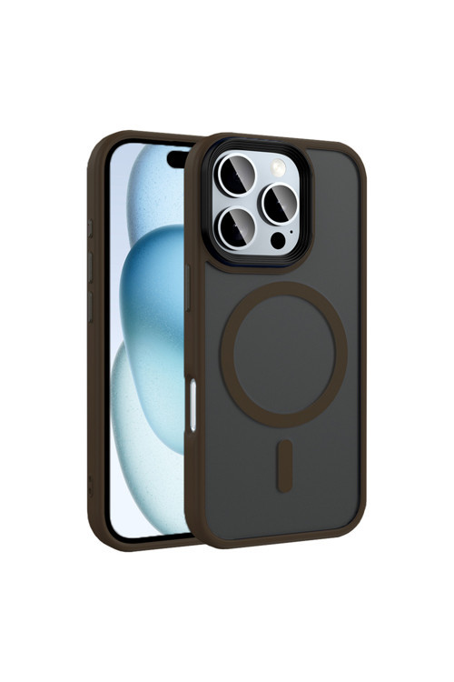 Apple İphone 16 Pro Kılıf Mat Arka Yüzey Wireless Şarj Özellikli Zr-Flet