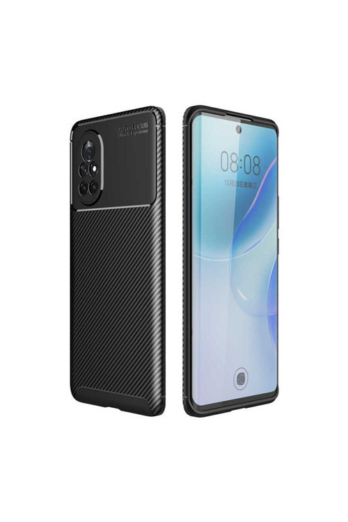 Huawei Nova 8İ Kılıf Karbon Görünümlü Silikon Zr-Negro