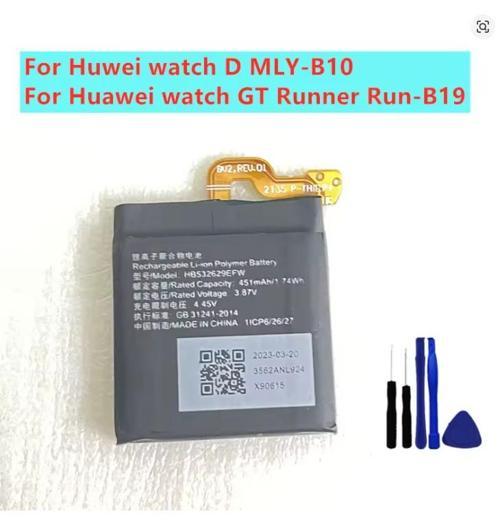 Huawei Watch D GT Runner - WATCH DRun-B19 MLY-B10 Pil +  HB532629EFW Pil TAMİR SETİ 