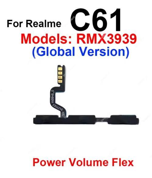Realme C61 4G 5G Açık KAPALI On-Off yan ses Güç Sesi Esnek Şerit Tuşları Yedek