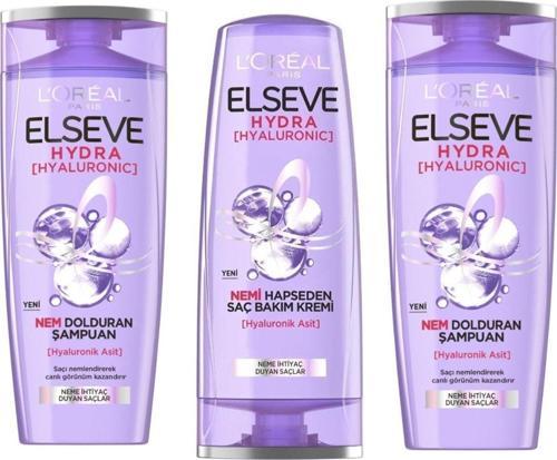 Hydra [Hyaluronic] Saç Bakım Kremi 390 Ml 1 Adet+ Hydra Şampuan 390 Ml 2 Adet