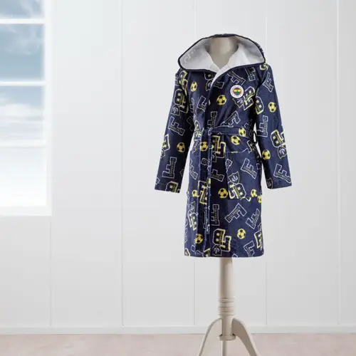 Lisanslı Fenerbahçe 1907 6-8 Yaş Çocuk Baskılı Bornoz