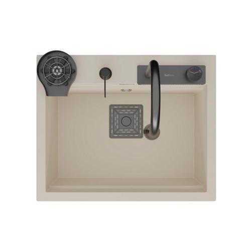 Angel Granit Akıllı Eviye Seti Krem 60x49