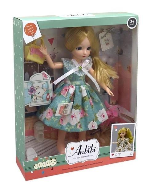 Anbibi Premium Oyuncak Bebek Aksesuarlı Yeşil Elbiseli WX1962