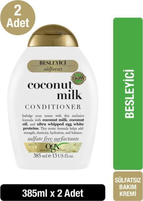 Besleyici Coconut Milk Sülfatsız Saç Bakım Kremi 385 Ml X2