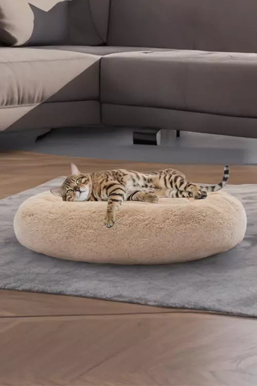 Peluş Kedi ve Köpek Yatağı Pugalo Ekonomik Kedi Yatağı (M)