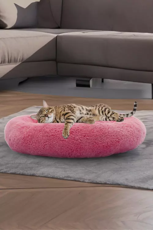 Peluş Kedi ve Köpek Yatağı Pugalo Ekonomik Kedi Yatağı (M)