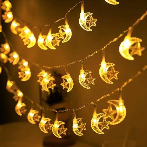 GÜN IŞIĞI - AY-YILDIZ 3MT PİLLİ 2 FONKSİYONLU PERİ LED - DEKOR LAMBA (4490)