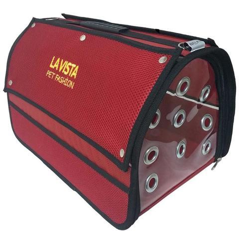 Lüx Flaybag Perdeli Kedi, Küçük Köpek Taşıma Çantası 43-26-27Cm 1300Gr KIRMIZI