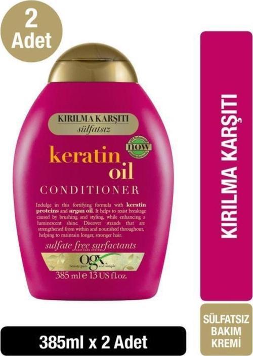 Kırılma Karşıtı Keratin Oil Sülfatsız Saç Bakım Kremi 385 Ml X2