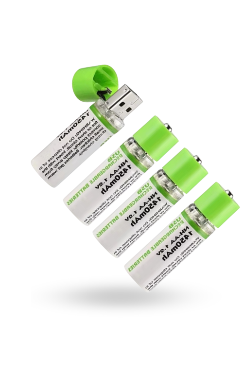 Büro Ev Ofis Cihazları için 4ADET USB Şarjlı 1450mAh AA 1.2V Lityum Kalem Pil Seti