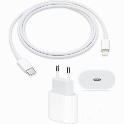 MHJE3TU-A + MQGJ2ZM/A Apple iphone 20W USB-C Hızlı Şarj Aleti İpad + 1 Metre Kablo