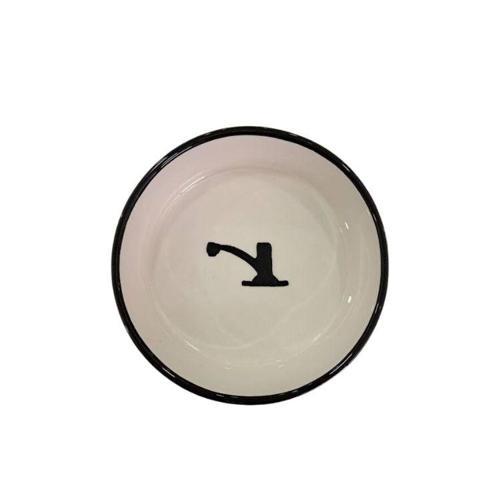 MAJO SERAMİK YUVARLAK KEDİ VE KÖEPK SU VE MAMA KABI SİYAH