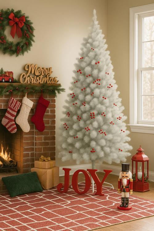 Premium Luxury Kokinalı Beyaz 180 cm Ağaç Yeni Model