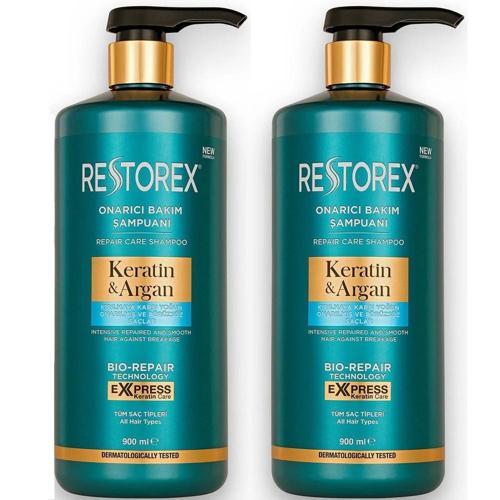 Keratin Argan Onarıcı Bakım Şampuanı 900 ml 2 ADET