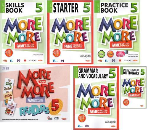 Kurmay Elt More and More 5.Sınıf Practice Book+Skills Book +Starter+Readers+Grammar and Vocabulary+Dıctıonary (6 lı Set)