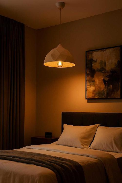 Modern Mozaik Desen Özel Beton Görünümlü Doku Rustik İç Desenli Sarkıt Avize