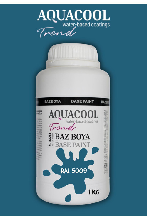 Akrilik Hobi Boya 1 Kg Su Bazlı Hibrit Dönüşüm Boyası Ral 5009 Azur Mavi