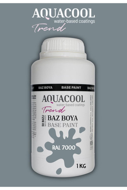 Akrilik Hobi Boya 1 Kg Su Bazlı Hibrit Dönüşüm Boyası Ral 7000 Sincap Grisi