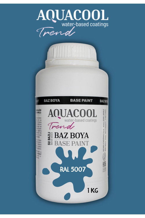 Akrilik Hobi Boya 1 Kg Su Bazlı Hibrit Dönüşüm Boyası Ral 5007 Parlak Mavi