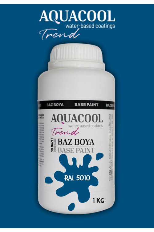 Akrilik Hobi Boya 1 Kg Su Bazlı Hibrit Dönüşüm Boyası Ral 5010 Anzer Mavi