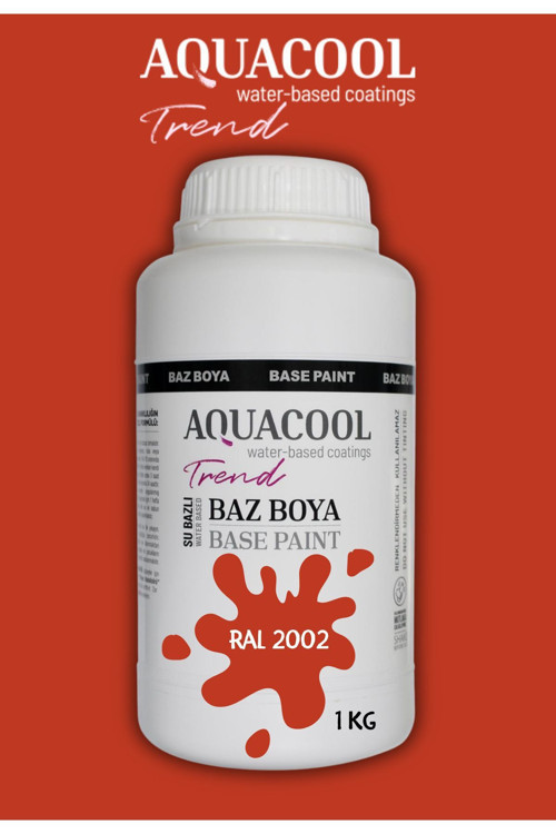 Akrilik Hobi Boya 1 Kg Su Bazlı Hibrit Dönüşüm Boyası Ral 2002 Somon Turuncu