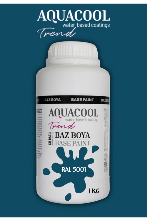 Akrilik Hobi Boya 1 Kg Su Bazlı Hibrit Dönüşüm Boyası Ral 5001 Yeşil Mavi