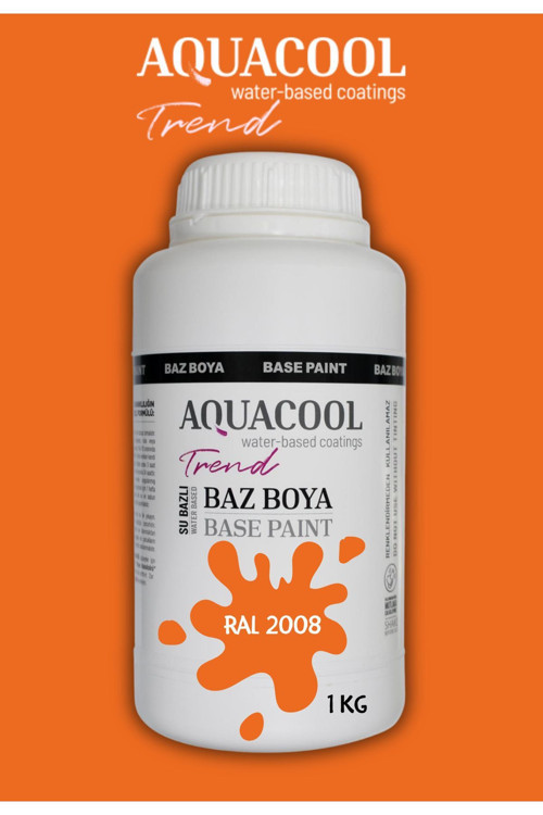 Akrilik Hobi Boya 1 Kg Su Bazlı Hibrit Dönüşüm Boyası Ral 2008 Parlak Kızıl