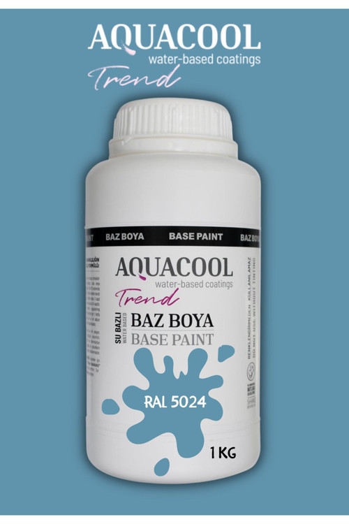 Akrilik Hobi Boya 1 Kg Su Bazlı Hibrit Dönüşüm Boyası Ral 5024 Pastel Mavi
