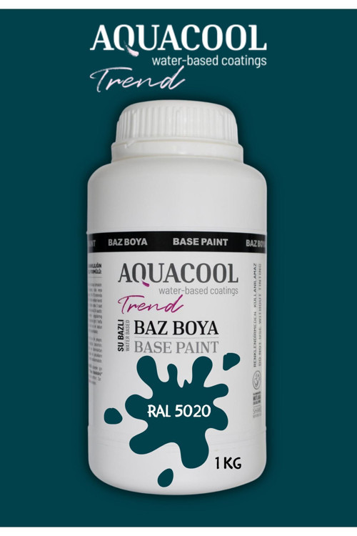 Akrilik Hobi Boya 1 Kg Su Bazlı Hibrit Dönüşüm Boyası Ral 5020 Okyanus Mavi