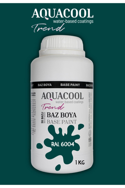 Akrilik Hobi Boya 1 Kg Su Bazlı Hibrit Dönüşüm Boyası Ral 6004 Mavi Yeşil