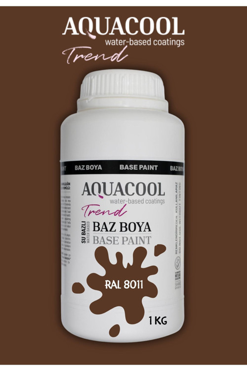 Akrilik Hobi Boya 1 Kg Su Bazlı Hibrit Dönüşüm Boyası Ral 8011 Ceviz