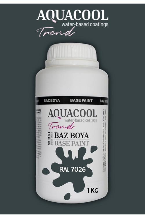 Akrilik Hobi Boya 1 Kg Su Bazlı Hibrit Dönüşüm Boyası Ral 7026 Granit Grisi