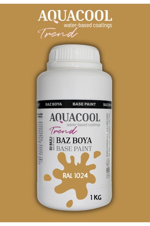 Akrilik Hobi Boya 1 Kg Su Bazlı Hibrit Dönüşüm Boyası Ral 1024 Oksit Sarı