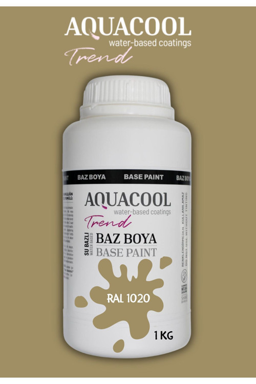 Akrilik Hobi Boya 1 Kg Su Bazlı Hibrit Dönüşüm Boyası Ral 1020 Zeytin Sarısı