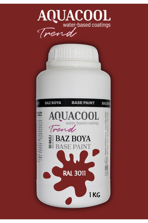 Akrilik Hobi Boya 1 Kg Su Bazlı Hibrit Dönüşüm Boyası Ral 3011 Kahve Kırmızı