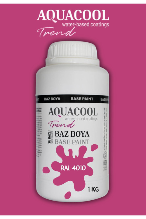 Akrilik Hobi Boya 1 Kg Su Bazlı Hibrit Dönüşüm Boyası Ral 4010 Tele Magenta