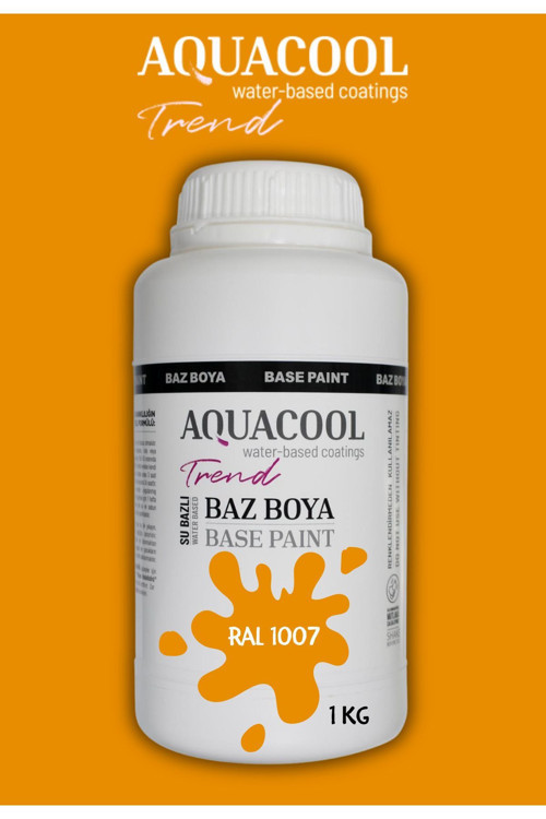 Akrilik Hobi Boya 1 Kg Su Bazlı Hibrit Dönüşüm Boyası Ral 1007 Nergis Sarısı