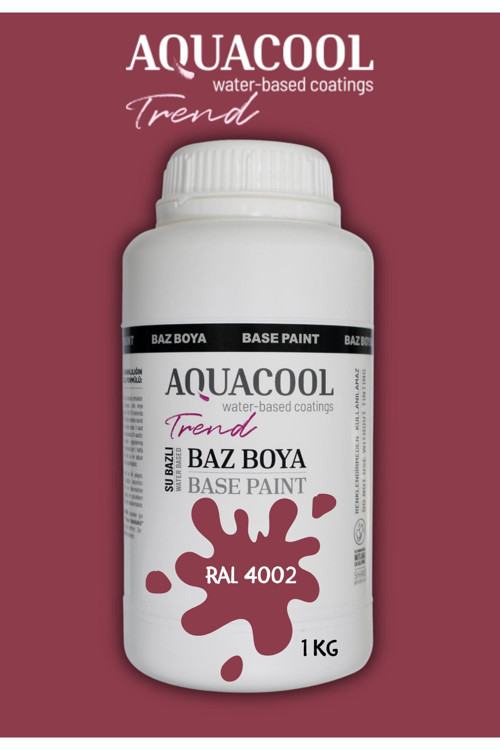 Akrilik Hobi Boya 1 Kg Su Bazlı Hibrit Dönüşüm Boyası Ral 4002 Kızıl Mor