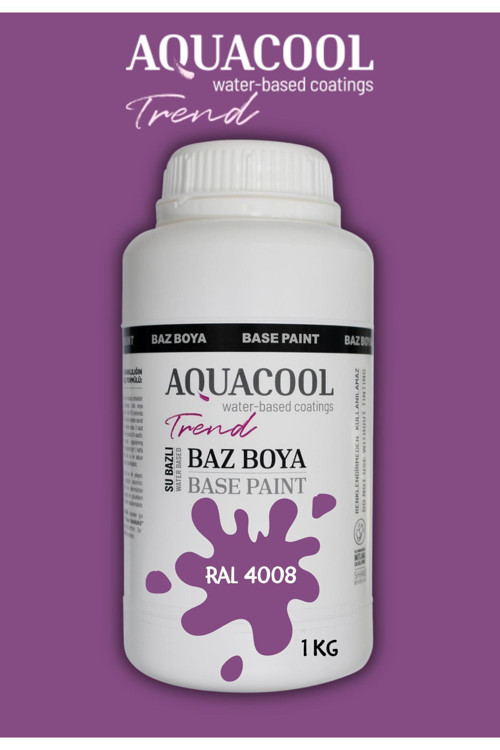 Akrilik Hobi Boya 1 Kg Su Bazlı Hibrit Dönüşüm Boyası Ral 4008 Sinyal Mor