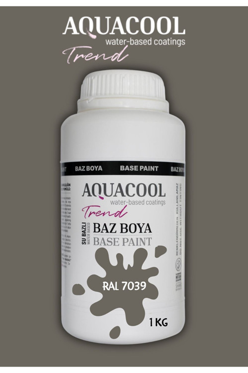 Akrilik Hobi Boya 1 Kg Su Bazlı Hibrit Dönüşüm Boyası Ral 7039 Kuvars Grisi