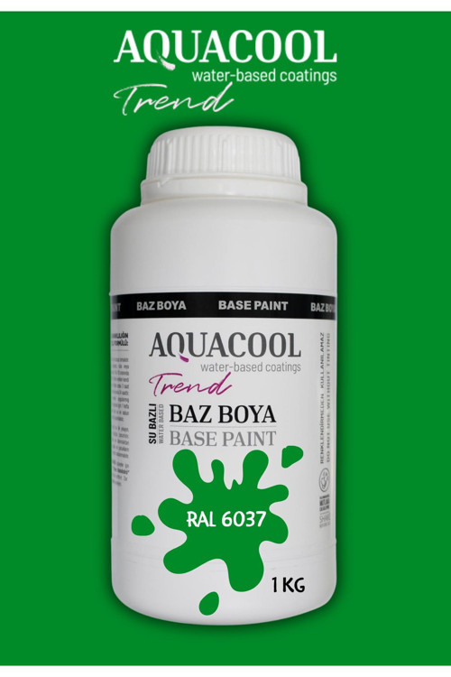 Akrilik Hobi Boya 1 Kg Su Bazlı Hibrit Dönüşüm Boyası Ral 6037 Saf Yeşil