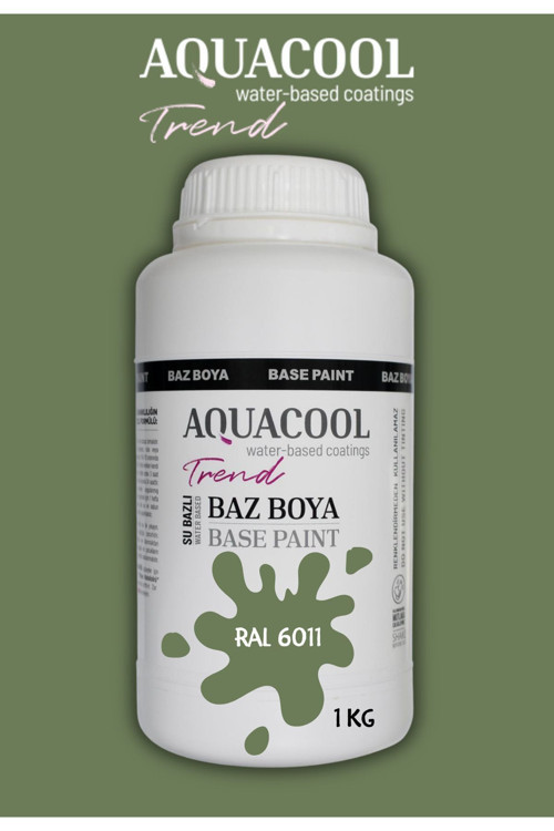 Akrilik Hobi Boya 1 Kg Su Bazlı Hibrit Dönüşüm Boyası Ral 6011 Küf Yeşili